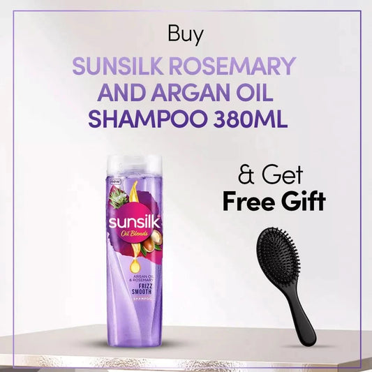 SUNSILK ROSEMARY AND ARGAN OIL SHAMPOO 380ML & GET FREE GIFT