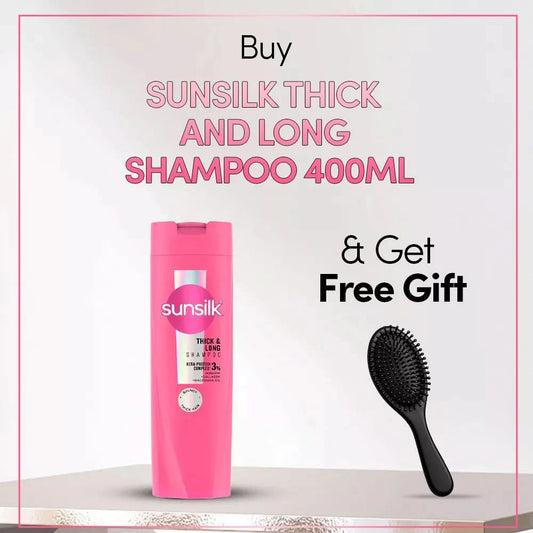 BUY SUNSILK THICK AND LONG SHAMPOO 400ML & GET FREE GIFT