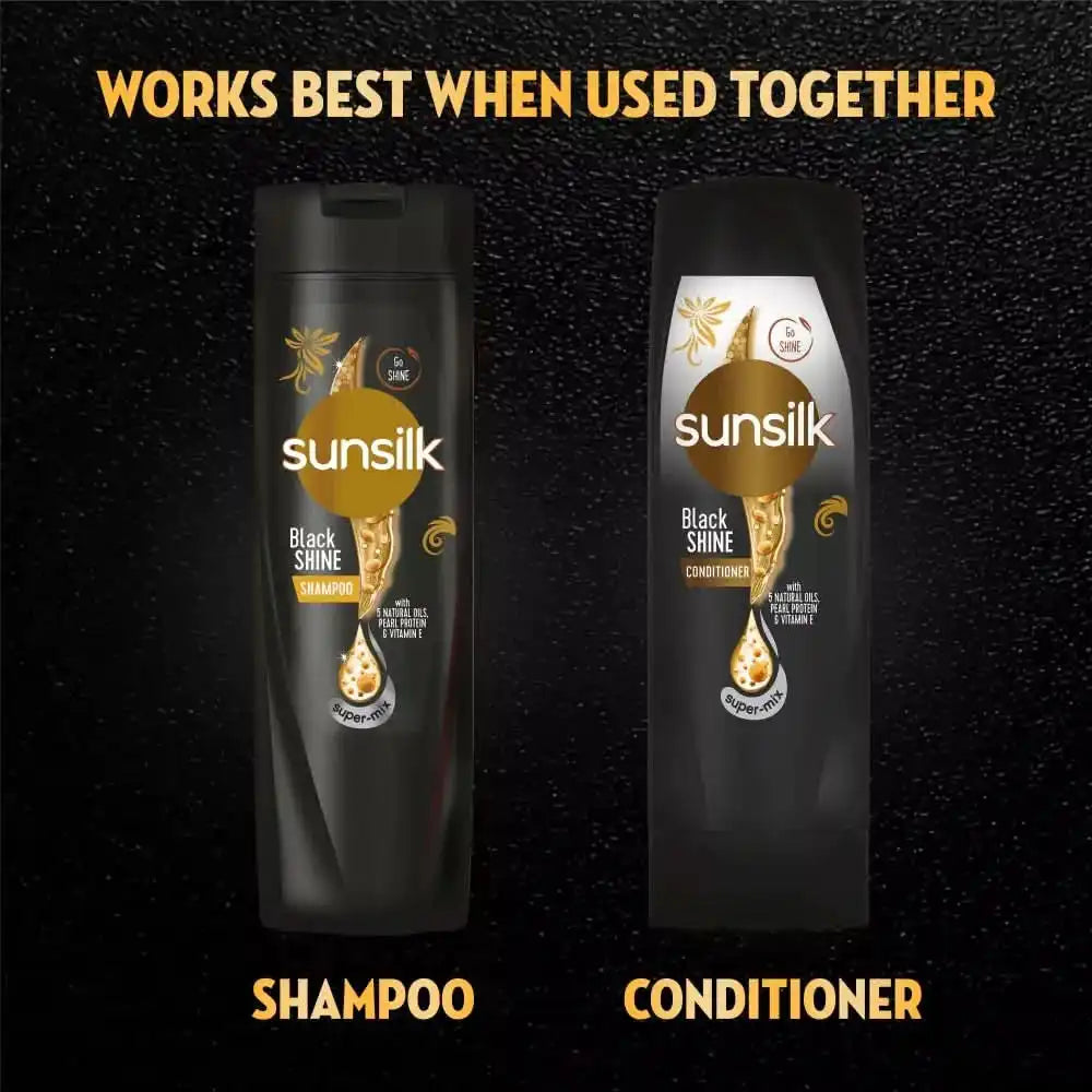Sunsilk Stunning Black Shine Shampoo 360ml REFIL PACK