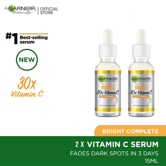 Twin Pack - Garnier Bright Complete Vitamin C Serum - 15ml
