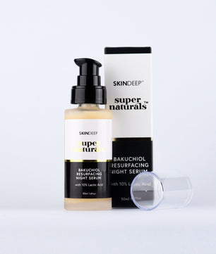 Skin deep bakuchiol resurfacing night serum - with 10% lactic acid