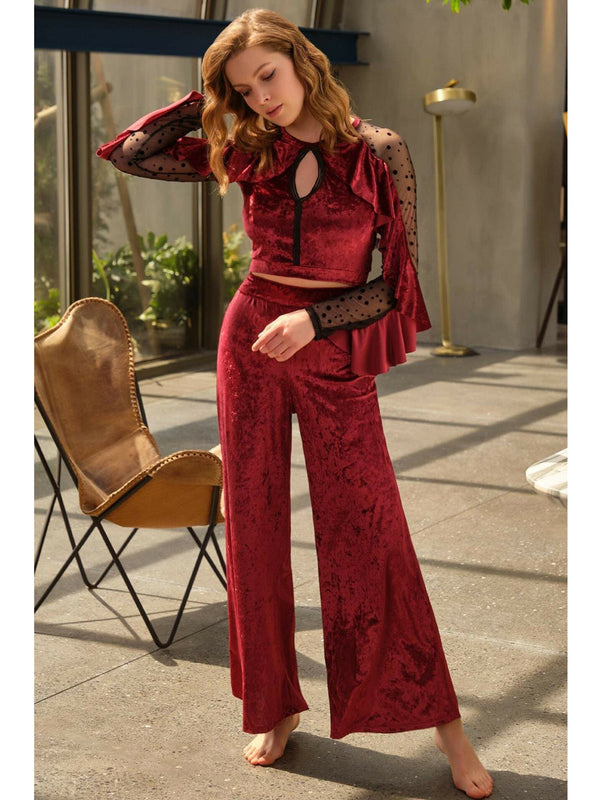 Anil Ladies Pajama Suit (Velvet) 9744