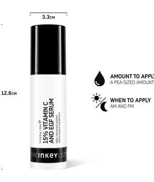 The Inkey List 15% vitamin c + egf serum