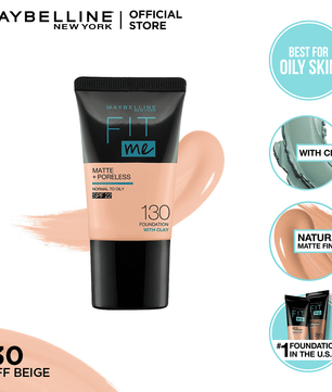 Maybelline fit me matte & poreless liquid foundation 18 ml