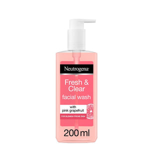 Neutrogena, facial wash, visibly clear, pink grapefruit, 200ml