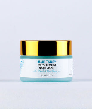 Skin deep blue tansy - youth preserve night cream with retinol & blue tansy oil