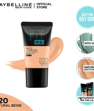 Maybelline fit me matte & poreless liquid foundation 18 ml