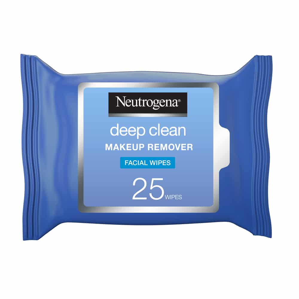 Neutrogena, Makeup Remover, Facial Wipes, Deep Clean, Pack Of 25 Wipes