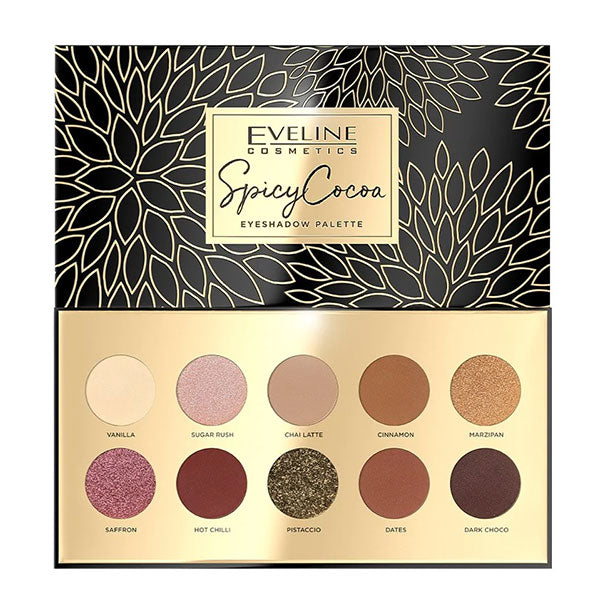 Eveline Eyeshadow Palette 10 Color Spicy Cocoa