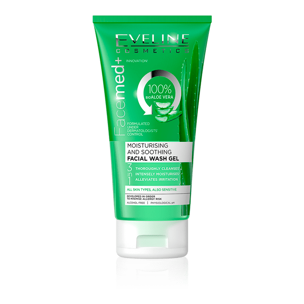 Facemed+ Aloe Vera Moisturising and Soothing Facial Wash GelÃ‚Â 3 in1