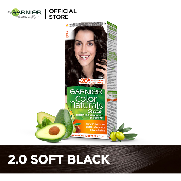 Garnier color naturals - 2.0 soft black hair color