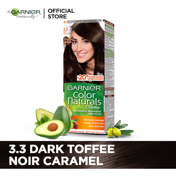 Garnier color naturals - 3.3 dark toffee noir caramel hair color