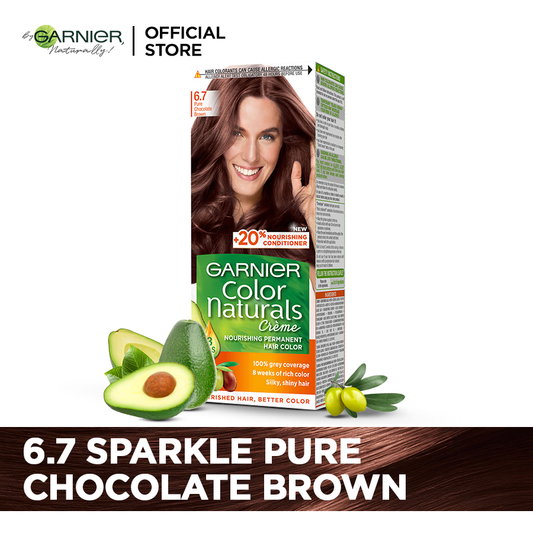 Garnier color naturals - 6.7 sparkle pure chocolate brown hair color