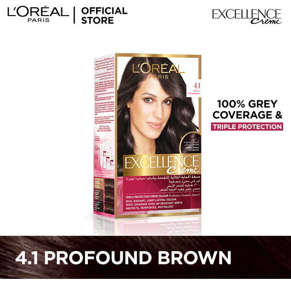 Loreal paris excellence creme 4.1 profound brown hair color