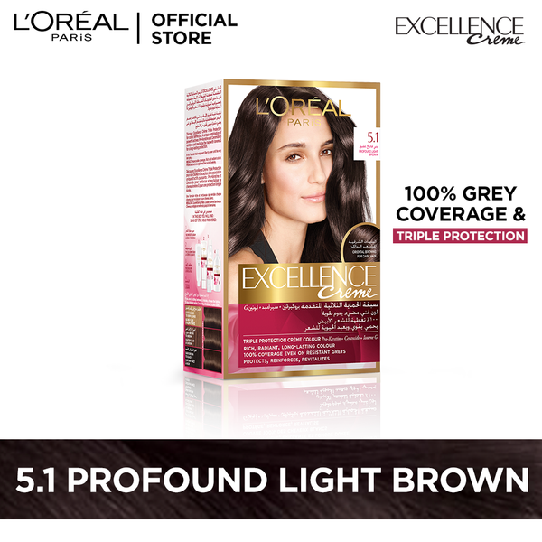 L'oreal paris excellence creme intense 5.1 profound light brown hair color
