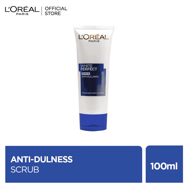 Loreal paris aura perfect anti dullness scrub facial foam wash 100 ml - for brighter skin