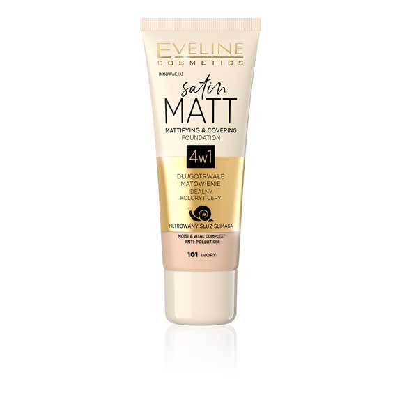 SATIN MATT MATTIFYING & COVERING FOUNDATION 101 IVORY