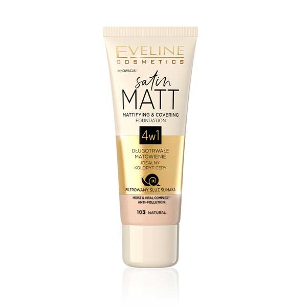 SATIN MATT MATTIFYING & COVERING FOUNDATION 103 NATURAL